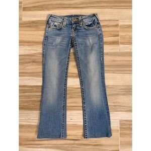 True Religion Joey Low Rise Bootcut Jeans Light Wash Made in USA Size 25